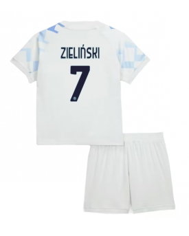 Billige Fotballdrakt Inter Milan Piotr Zielinski #7 Replika Bortedraktsett Barn 2025-26 Kortermet (med bukser)